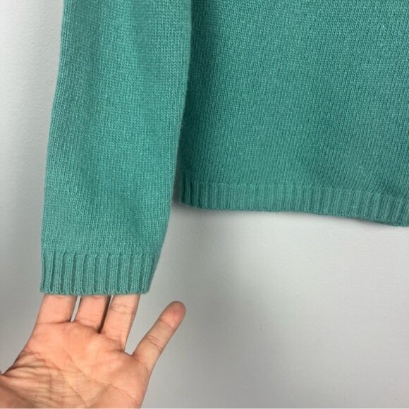 NWT Benetton Green Turtleneck Wool Cashmere Bend Size S - Picture 2 of 7